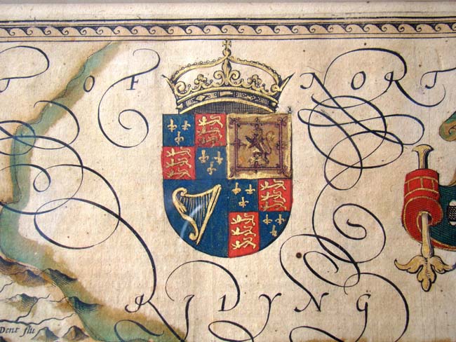 John Speed's 17th century Map of "West Ridinge of Yorkshyre with the Most famous & fair City of Yorke — image 5